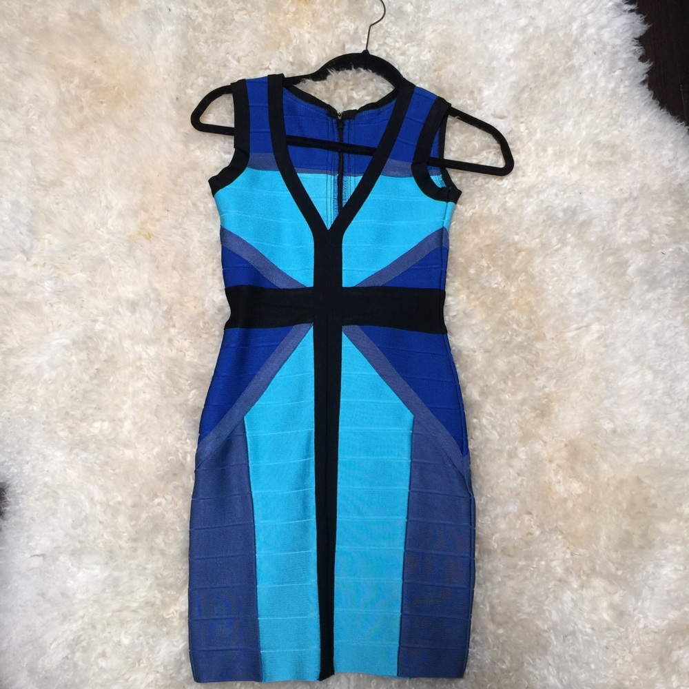 Brand New Blue bodycon bandage dress. XS/Small